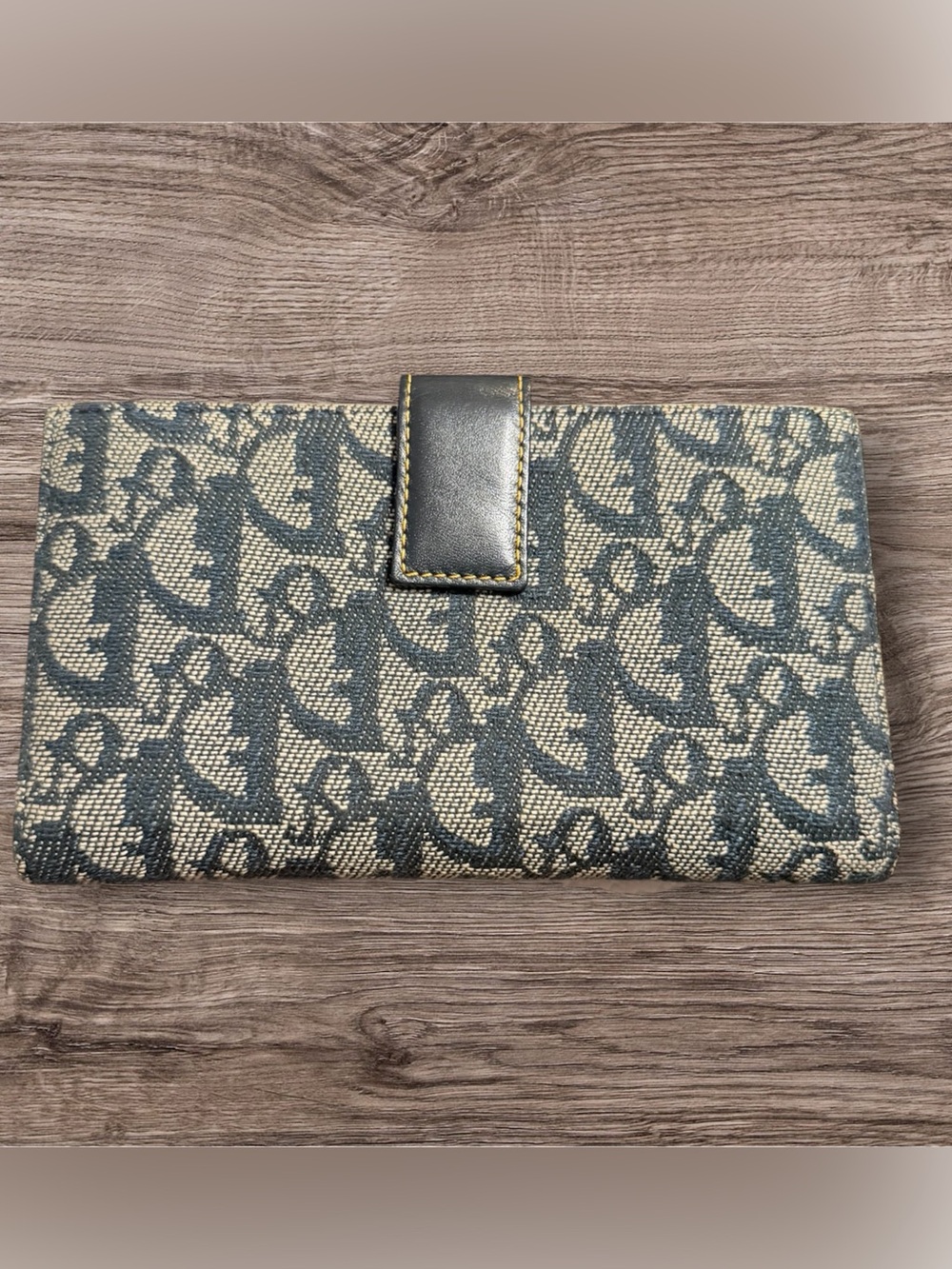 Christian Dior Blue Monogram Trotter Canvas Long Wallet With COA - Picture 2 of 9